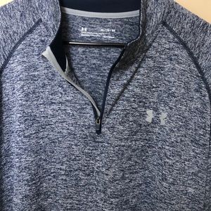 Navy heathered Under Armour quarter zip